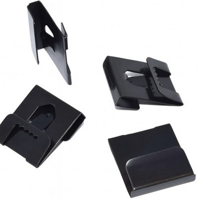 Sisi UK Sawtooth Picture Frame Hangers Black Metal Clip Over Hooks For 2 To 3mm Backing Boards Photo Frame Hanging Kit 20 Pack - image 1