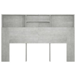 Berkfield Headboard Cabinet Concrete Grey 160X19X103.5 Cm - thumbnail 5