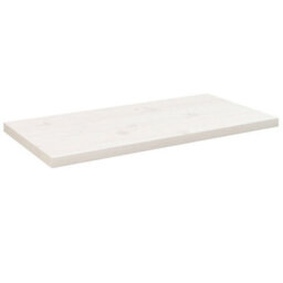 Berkfield Table Top White 80X40X2.5 Cm Solid Wood Pine Rectangular