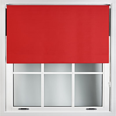 Furnished Blackout Roller Blinds - Red Trimmable Blind For Windows And Doors (W)185Cm (L)210Cm - image 1