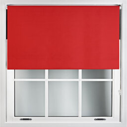 Furnished Blackout Roller Blinds - Red Trimmable Blind For Windows And Doors (W)185Cm (L)210Cm