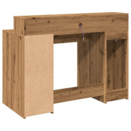 Berkfield Desk With Led Lights Artisian Oak 120X55X91 Cm Engineered Wood - thumbnail 8