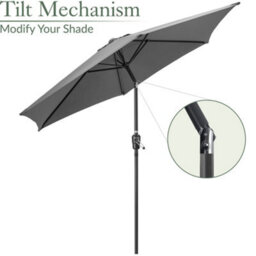 Christow 2.7M Crank And Tilt Parasol With Uv Protection - thumbnail 4