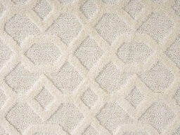 Isabella Living Room Area Rugs - Embossed Imperial Trellis Design Cream 60Cm X 220Cm - thumbnail 6