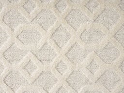 Isabella Living Room Area Rugs - Embossed Imperial Trellis Design Cream 60Cm X 220Cm - thumbnail 3