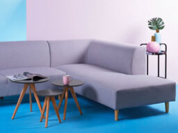 Beliani Set Of 3 Coffee Tables Vegas Grey - thumbnail 2