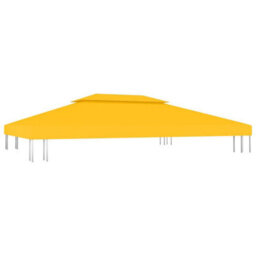 Walplus 2-Tier Gazebo Top Cover 310 G/ma 4X3 M Yellow - thumbnail 2