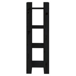 Berkfield Book Cabinet/room Divider Black 41X35X125 Cm Solid Wood Pine - thumbnail 3
