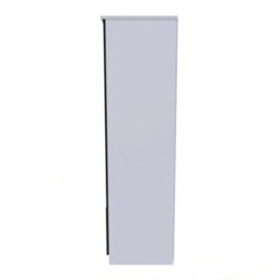 Harrow 2 Door 2 Drawer Wardrobe In Black Gloss & White (Ready Assembled) - thumbnail 2