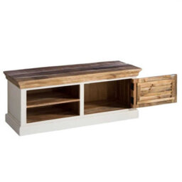 Wyld Haus Alington Mango Wood Tv Cabinet Bench With 1 Door And Open Shelves - thumbnail 6