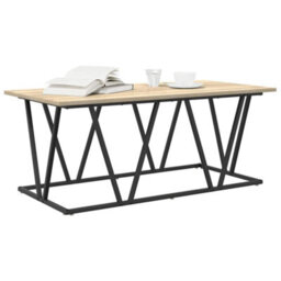 Berkfield Coffee Table Sonoma Oak 100X50X40 Cm Made Of Engineered Wood And Metal - thumbnail 3