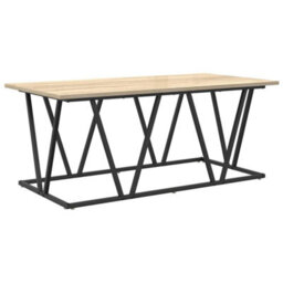 Berkfield Coffee Table Sonoma Oak 100X50X40 Cm Made Of Engineered Wood And Metal - thumbnail 2