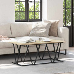 Berkfield Coffee Table Sonoma Oak 100X50X40 Cm Made Of Engineered Wood And Metal - thumbnail 1
