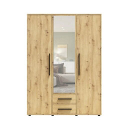 Arte Maxione 12 Hinged Door Wardrobe 150Cm - Oak Artisan, Warm Woodgrain Organisational Hub - thumbnail 3