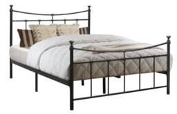 Save On Goods UK 4Ft Small Double Traditional,victorian Style Metal Tubular Steel Bed Frame Bedstead In Black Painted Finish - thumbnail 3