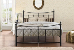 Save On Goods UK 4Ft Small Double Traditional,victorian Style Metal Tubular Steel Bed Frame Bedstead In Black Painted Finish - thumbnail 2