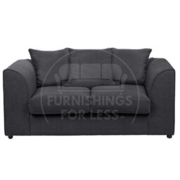 Furnishings For Less UK Casper Soft Chenille Fabric Fabric Sofaset 3 And 2 Seater Sofa  Black - Scatter Back - thumbnail 3