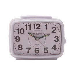 WILLIAM WIDDOP Wm.widdop Oblong Alarm Clock Sweep Movement & Snooze - White