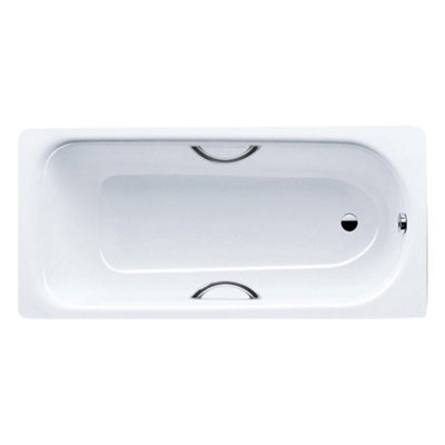 Arley Kaldewei Eurowa 312 Single Ended No Tap Hole Rectangular 2mm Steel Enamel Bath With Twin Grip Holes 1700X700mm Alpine White - image 1