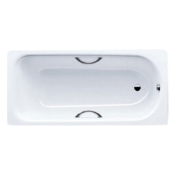 Arley Kaldewei Eurowa 312 Single Ended No Tap Hole Rectangular 2mm Steel Enamel Bath With Twin Grip Holes 1700X700mm Alpine White