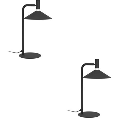 Loops 2 Pack Sleek Modern Black Table Lamp For Stylish Indoor Home Illumination - image 1