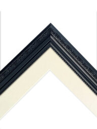 Frames By Post Shabby Chic Black Frame With Ivory Mount For Image Size 12 X 10 Inch - thumbnail 3
