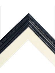 Frames By Post Shabby Chic Black Frame With Ivory Mount For Image Size 12 X 10 Inch - thumbnail 2
