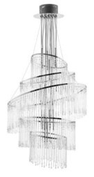 Anson Lighting Caril 24Lt Pendant Light Finished In Chrome Plate And Clear Glass - thumbnail 4