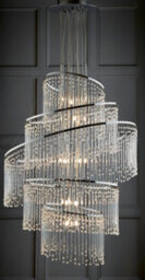 Anson Lighting Caril 24Lt Pendant Light Finished In Chrome Plate And Clear Glass - thumbnail 1