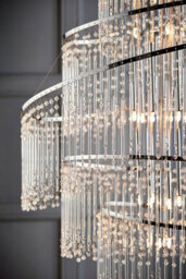 Anson Lighting Caril 24Lt Pendant Light Finished In Chrome Plate And Clear Glass - thumbnail 2