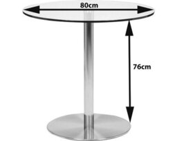 That's Furniture Target 80Cm Small Round Glass Dining Table - thumbnail 8