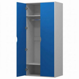 Afn Home Delvito 4 Piece Bedroom Set,  2 Door Wardrobe, 5 Drawer Chest & 2 Bedside Cabinets, Blue/white - thumbnail 3