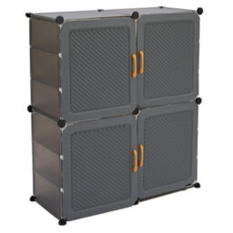 Darphe Six-Layer Large-Capacity Double-Row Folding Shoe Cabinet With Doors For Home Use 85Cm W X 32Cm D X 95M H - thumbnail 3