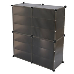 Darphe Six-Layer Large-Capacity Double-Row Folding Shoe Cabinet With Doors For Home Use 85Cm W X 32Cm D X 95M H - thumbnail 4