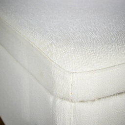 Home Source Plush White Boucle Storage Ottoman - thumbnail 7