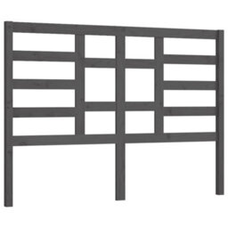 Berkfield Bed Headboard Grey 126X4X104 Cm Solid Wood Pine - thumbnail 2