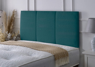 "Slumbre Alton Chenille 5Ft Kingsize 24"" Headboard - Teal"