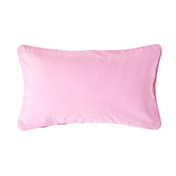 Homescapes Cotton Plain Pink Rectangular Cushion Cover, 30 X 50 Cm - thumbnail 1