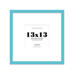 "13X13"" Turquoise Picture Frame - 13X13"" Square Frame With 10X10"" Mount For 13X13""/10X10"" Pictures Moderrn Style Thin Edge, 1 Pack"