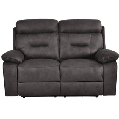 Furniture Instore Foster Dark Grey Fabric Electric Recliner 2 Seater Sofa - image 1