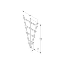 Forest Garden 4Ft Fan Timber Trellis Panel (W)68Cm X (H)120Cm - thumbnail 4