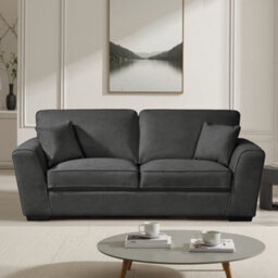 Arlington 3 Seat Fabric Sofa - Charcoal Grey