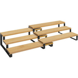Songmics Dual Cabinet Organizer Shelf, Triple-Level Expandable Spice Storage System, Natural Beige And Ink Black - thumbnail 8