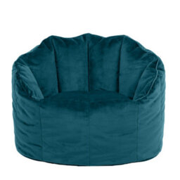 icon Sirena Scallop Chair Bean Bag Teal Green Velvet Bean Bags - thumbnail 7