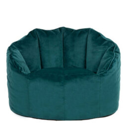 icon Sirena Scallop Chair Bean Bag Teal Green Velvet Bean Bags