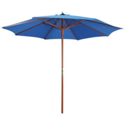 Walplus Garden Parasol With Wooden Pole 300X258 Cm Blue - thumbnail 1