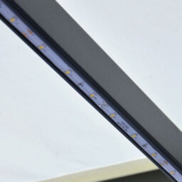 Berkfield Manual Retractable Awning With Led 300X250 Cm Cream - thumbnail 6