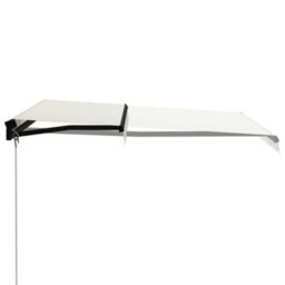 Berkfield Manual Retractable Awning With Led 300X250 Cm Cream - thumbnail 3