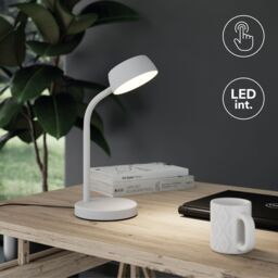 GoodHome Auklet Round Matt Grey Integrated Led Table Lamp - thumbnail 7