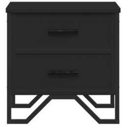 Berkfield Bedside Cabinets 2 Pcs Black 40X41X40 Cm Engineered Wood - thumbnail 5